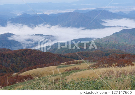 Sea of clouds above Ikeda Town, view from Mount Fushi, Ikeda Town, Imadate County, Fukui Prefecture Sea of clouds above Ikeda Town, view from Mount Fushi, Ikeda Town, Imadate County, Fukui Prefecture 127147660