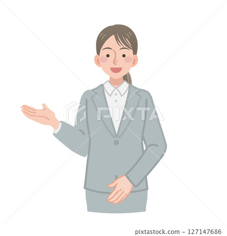A business woman giving directions A business woman giving directions 127147686
