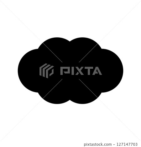 簡單的雲剪影插圖 簡單的雲剪影插圖 127147703
