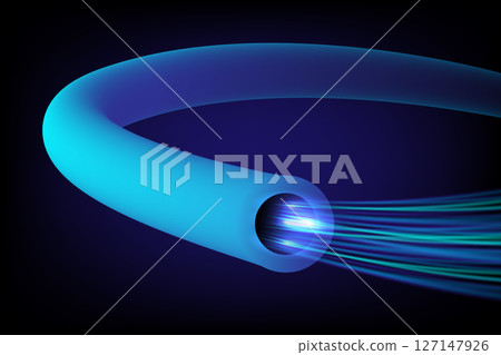 Cable fiber optic High speed signal, communication technology and connecting concept 127147926