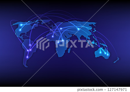 Business Technology Concept Worldwide Global connection communication 127147971