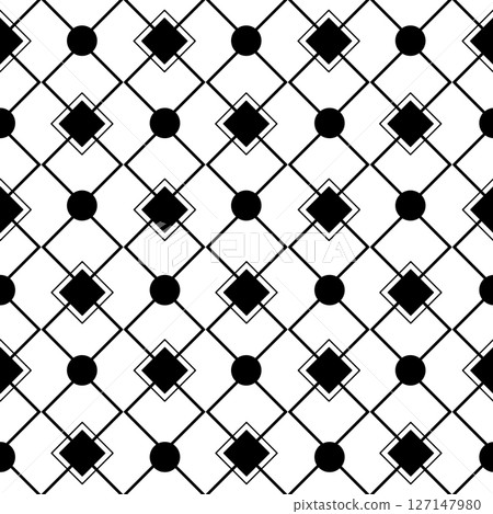 Seamless Pattern Abstract Geometric rectangle and circle shape background, simple and minimal Seamless Pattern Abstract Geometric rectangle and circle shape background, simple and minimal 127147980