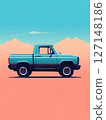 an AI Image Generator, Colorful Retro-Style Pickup Truck Illustration 127148186