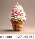 the AI Image Generator, Soft-Serve Ice Cream in Waffle Cone 127148191