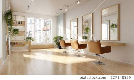 時尚明亮的美容院 127148539