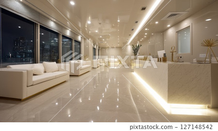 時尚寬敞的接待處 127148542