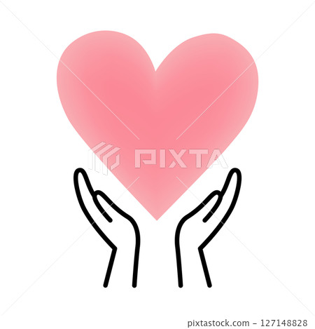 雙手上模糊的心 127148828