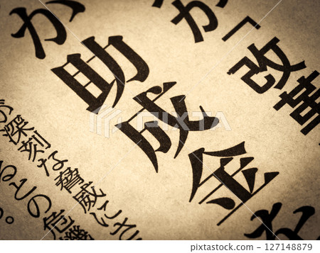 新聞標題寫著“補助金” 127148879