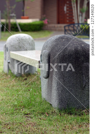 Park stone bench Park stone bench 127149020