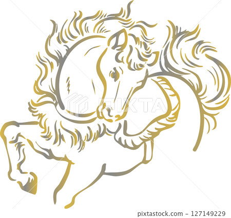 2026年新年 新年賀卡 馬 動物 馬年 馬年 馬 水彩畫 水墨畫 日本畫 日式 插畫素材 2026年新年 新年賀卡 馬 動物 馬年 馬年 馬 水彩畫 水墨畫 日本畫 日式 插畫素材 127149229