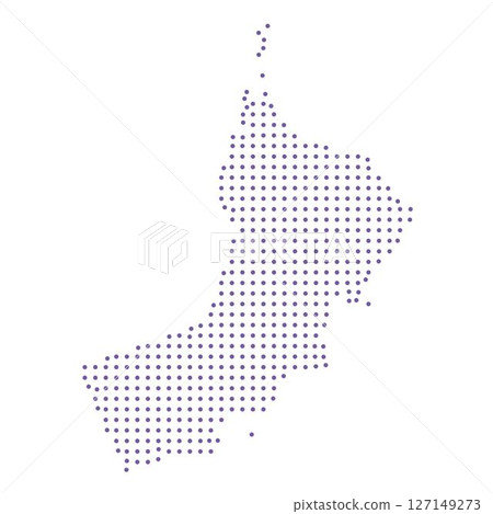 Oman map dotted pattern design purple circle 127149273