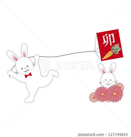 Rabbit Flying a Kite Rabbit Flying a Kite 127149825