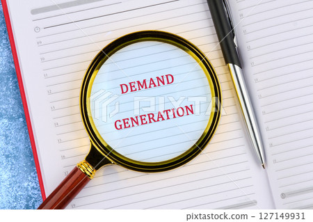 A conceptual phrase on the topic of DEMAND GENERATION business. Industry technology concept. 127149931