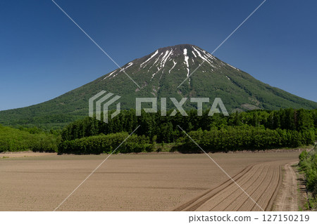 Mt. Yotei with residual snow Mt. Yotei with residual snow 127150219