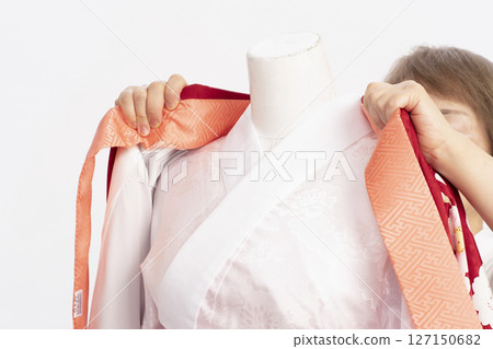 The process of dressing a furisode using a torso 127150682