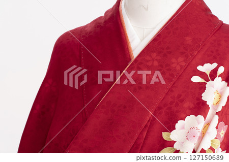 The process of dressing a furisode using a torso 127150689
