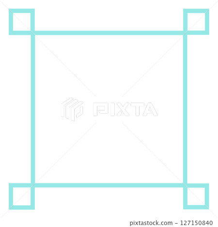 Light blue decorative border/square frame material (transparent background/simple decorative frame) Light blue decorative border/square frame material (transparent background/simple decorative frame) 127150840