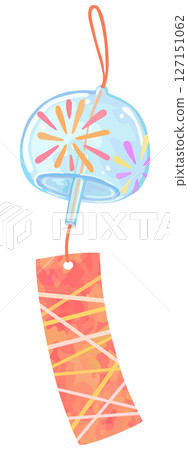 Wind chime illustration Fireworks Vector material Wind chime illustration Fireworks Vector material 127151062