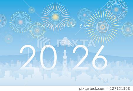 2026 HAPPY NEW YEAR Tokyo Fireworks 127151308