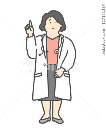 一位女醫生給解釋的插圖 127151357
