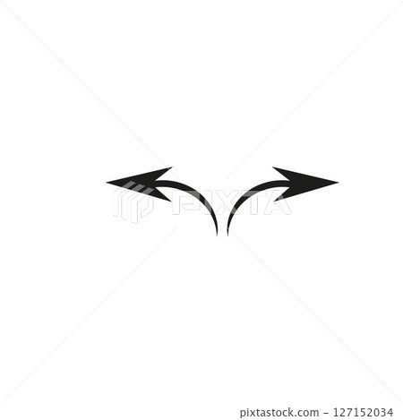 Arrow icon logo black vector 127152034