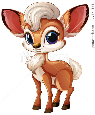 Adorable Cartoon Baby Deer Illustration Adorable Cartoon Baby Deer Illustration 127152151