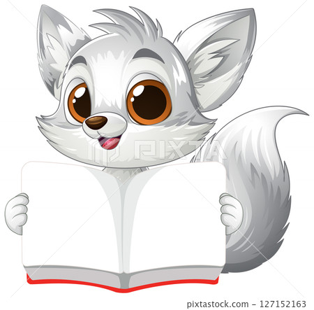 Cute Fox Reading a Book 127152163
