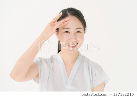 A young woman with a smile A young woman with a smile 127152210