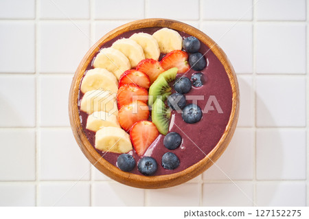 香蕉草莓巴西莓碗 香蕉草莓巴西莓碗 127152275