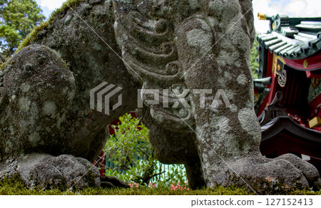 神社內安放的獅子狗的下半身 神社內安放的獅子狗的下半身 127152413