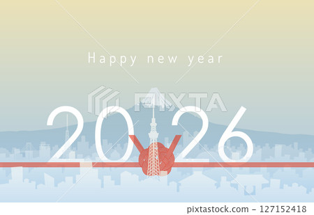 2026 新年快樂 東京街頭 水引 127152418