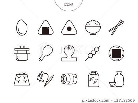 米圖示象形文字向量插圖集 127152509