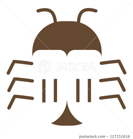 Simple flat icon of cicada 127152616
