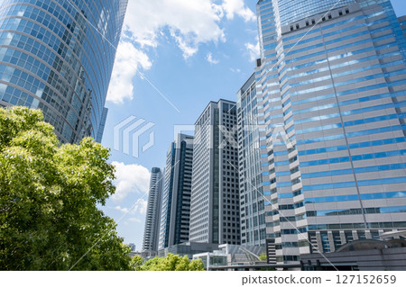 辦公區域的風景與綠色的 辦公區域的風景與綠色的 127152659