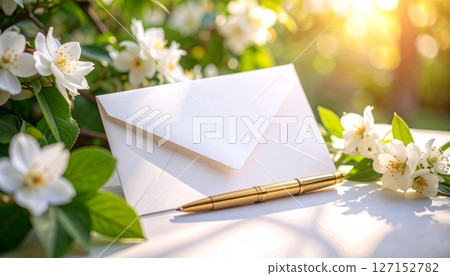 Pen and paper for writing notes, letters, and business documents Pen and paper for writing notes, letters, and business documents 127152782