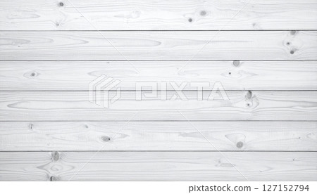 White wood texture background of an old wooden plank wall or floor with a natural vintage pattern and rough surface 127152794