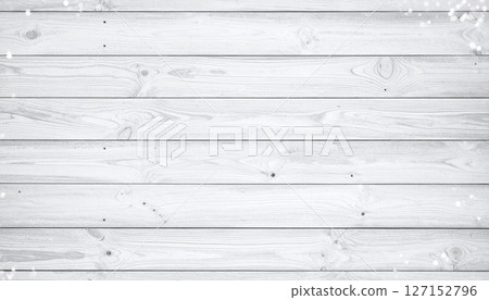 White wood texture background of an old wooden plank wall or floor with a natural vintage pattern and rough surface 127152796