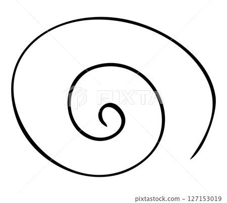 Hand drawn swirls and felt tip pen lines 127153019