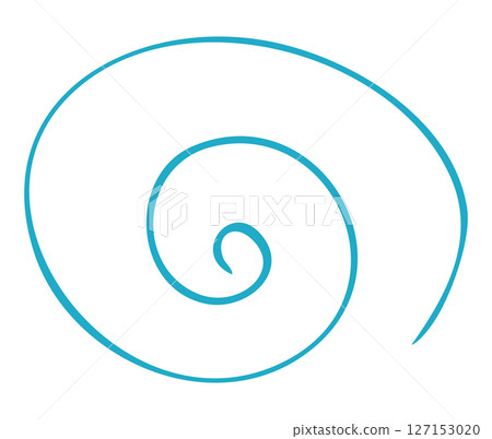 Hand drawn blue swirls 127153020