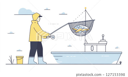 Fishery and fisherman image 127153398