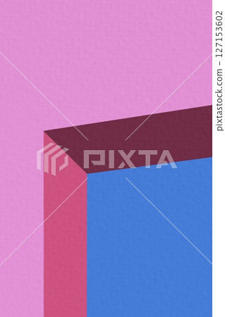 Geometric Architecture perspective building design vector illustration background. Colorful design for wall art, decoration, cards, poster and print.	 127153602