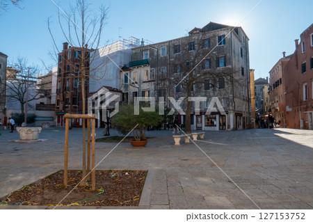 Historic view of the Venetian Ghetto, Italy Historic view of the Venetian Ghetto, Italy 127153752