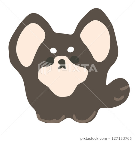 可愛又放鬆的吉娃娃小狗的插圖 127153765