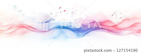 Colorful abstract wavy lines (illustration) 127154190