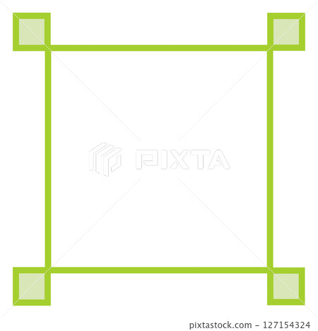 Yellow-green decorative border frame with transparent center (simple, PNG) Yellow-green decorative border frame with transparent center (simple, PNG) 127154324