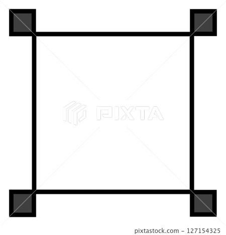Black decorative frame with transparent center (simple, PNG) Black decorative frame with transparent center (simple, PNG) 127154325