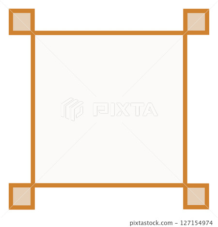 White background and orange corner decorative border, center painted square frame material (simple, PNG) White background and orange corner decorative border, center painted square frame material (simple, PNG) 127154974