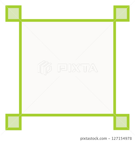 White background and yellow-green decorative border, center-filled square frame material (simple, PNG) White background and yellow-green decorative border, center-filled square frame material (simple, PNG) 127154978
