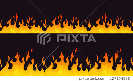 Fire border silhouette seamless pattern Fire border silhouette seamless pattern 127154988