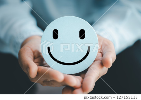 Concept good business includes handling both compliments complaints from customers ensuring employee satisfaction addressing any positive feedback to prevent mental strain customer dislike with smile Concept good business includes handling both compliments complaints from customers ensuring employee satisfaction addressing any positive feedback to prevent mental strain customer dislike with smile 127155115